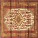 Square Machine Washable Persian Brown Traditional Rug, wshtr1277brn