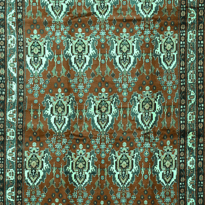 Machine Washable Persian Turquoise Traditional Area Rugs, wshtr1278turq