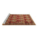 Sideview of Machine Washable Persian Brown Traditional Rug, wshtr1278brn