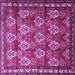 Square Persian Purple Traditional Rug, tr1278pur