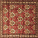 Square Machine Washable Persian Brown Traditional Rug, wshtr1278brn