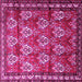 Square Persian Pink Traditional Rug, tr1278pnk