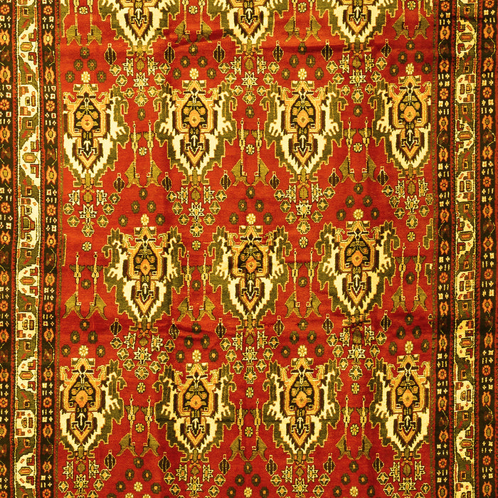 Machine Washable Persian Yellow Traditional Rug, wshtr1278yw