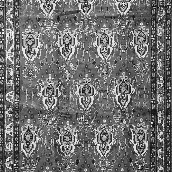 Serging Thickness of Machine Washable Persian Gray Traditional Rug, wshtr1278gry