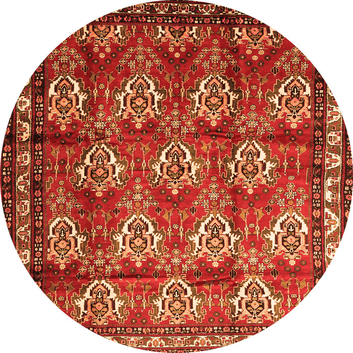 Square Persian Orange Traditional Rug, tr1278org