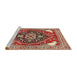 Sideview of Machine Washable Traditional Red Rug, wshtr1279