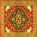 Square Persian Yellow Traditional Rug, tr1279yw