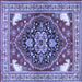Square Persian Blue Traditional Rug, tr1279blu