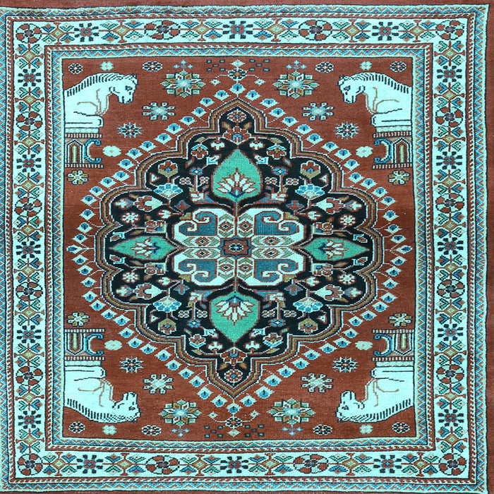 Square Persian Light Blue Traditional Rug, tr1279lblu