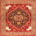 Serging Thickness of Persian Orange Traditional Rug, tr1279org