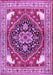 Machine Washable Persian Purple Traditional Area Rugs, wshtr1279pur