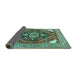 Sideview of Persian Turquoise Traditional Rug, tr1279turq