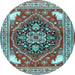 Round Persian Light Blue Traditional Rug, tr1279lblu