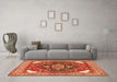 Machine Washable Persian Orange Traditional Area Rugs in a Living Room, wshtr1279org