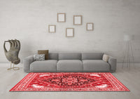 Machine Washable Persian Red Traditional Rug, wshtr1279red