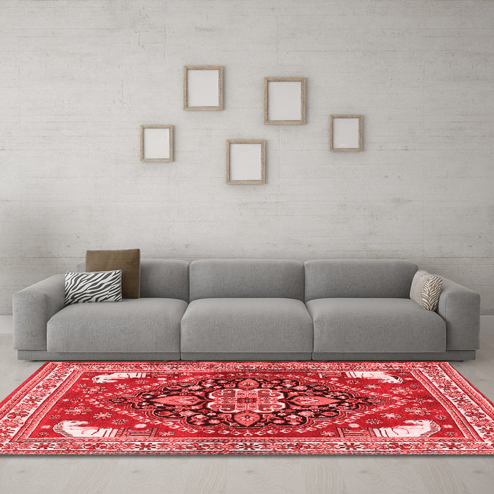 Traditional Red Washable Rugs