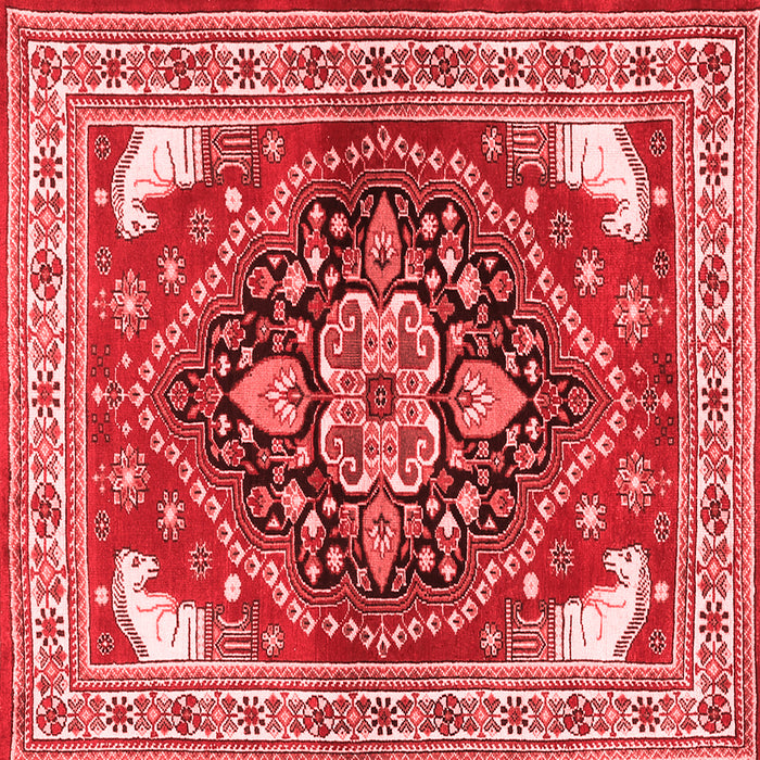 Machine Washable Persian Red Traditional Rug, wshtr1279red