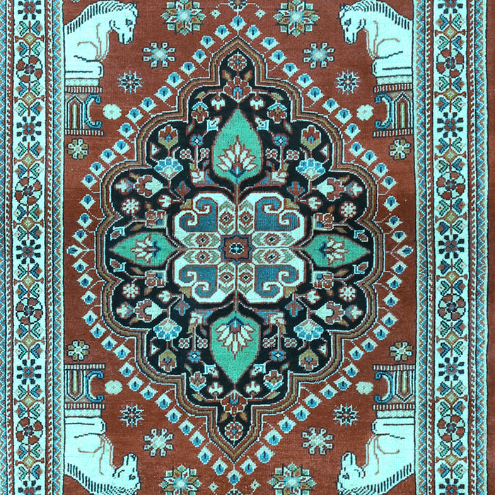 Machine Washable Persian Light Blue Traditional Rug, wshtr1279lblu