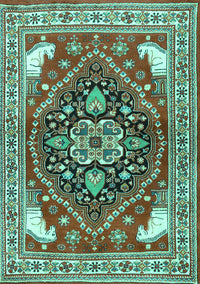 Persian Turquoise Traditional Rug, tr1279turq