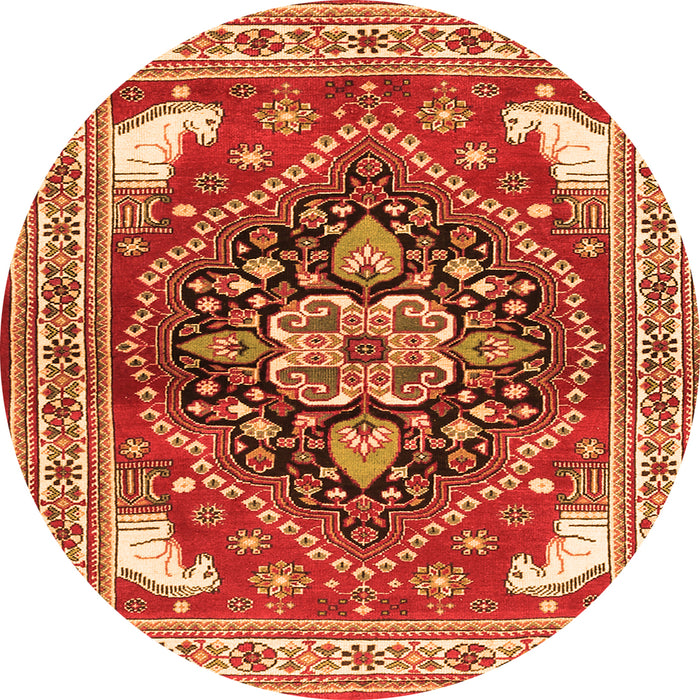 Machine Washable Persian Orange Traditional Area Rugs, wshtr1279org
