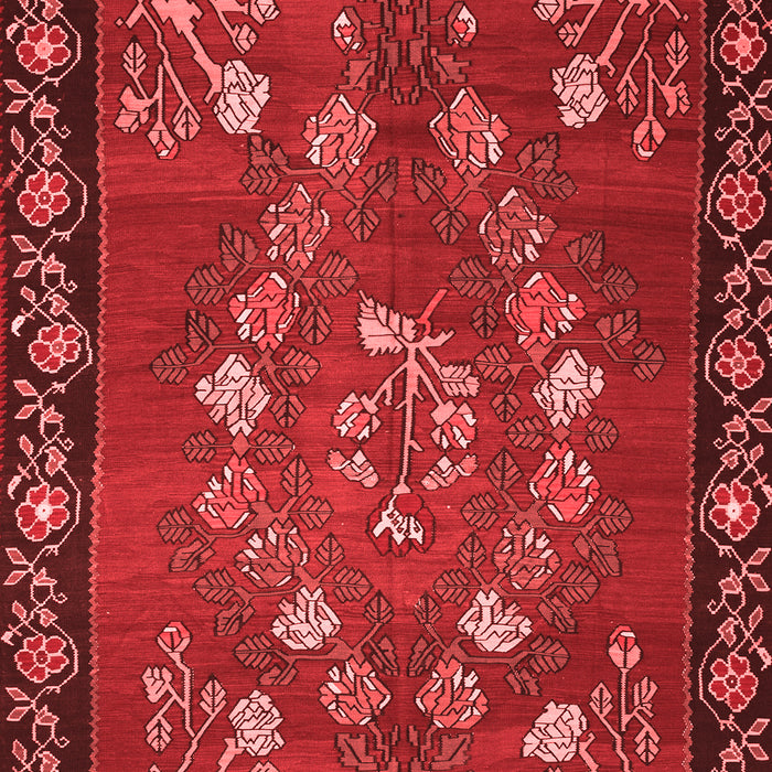 Machine Washable Persian Red Traditional Rug, wshtr127red