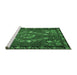 Sideview of Machine Washable Persian Emerald Green Traditional Area Rugs, wshtr127emgrn