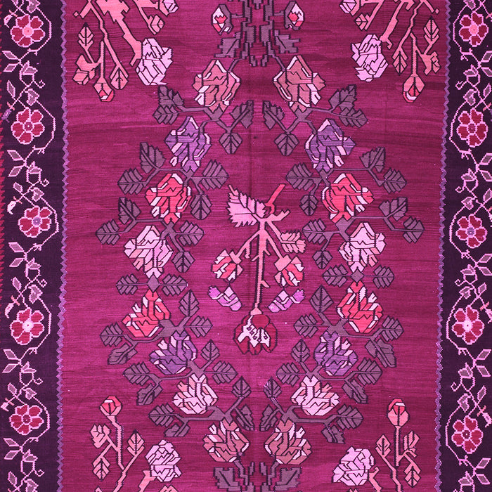 Machine Washable Persian Pink Traditional Rug, wshtr127pnk