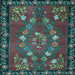 Square Persian Light Blue Traditional Rug, tr127lblu