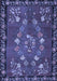 Machine Washable Persian Blue Traditional Rug, wshtr127blu