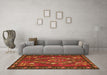 Machine Washable Persian Orange Traditional Area Rugs in a Living Room, wshtr127org