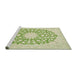 Sideview of Machine Washable Traditional Khaki Gold Rug, wshtr128