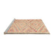 Sideview of Machine Washable Traditional Brown Gold Rug, wshtr1280
