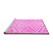 Sideview of Machine Washable Southwestern Pink Country Rug, wshtr1280pnk