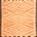 Serging Thickness of Southwestern Orange Country Rug, tr1280org