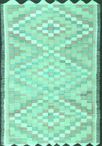 Southwestern Turquoise Country Rug, tr1280turq