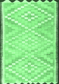 Southwestern Emerald Green Country Rug, tr1280emgrn