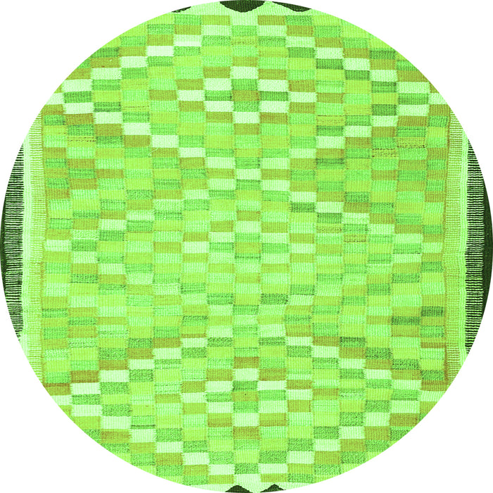 Square Southwestern Green Country Rug, tr1280grn