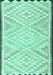 Machine Washable Southwestern Turquoise Country Area Rugs, wshtr1280turq