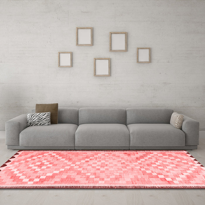 Country Red Washable Rugs
