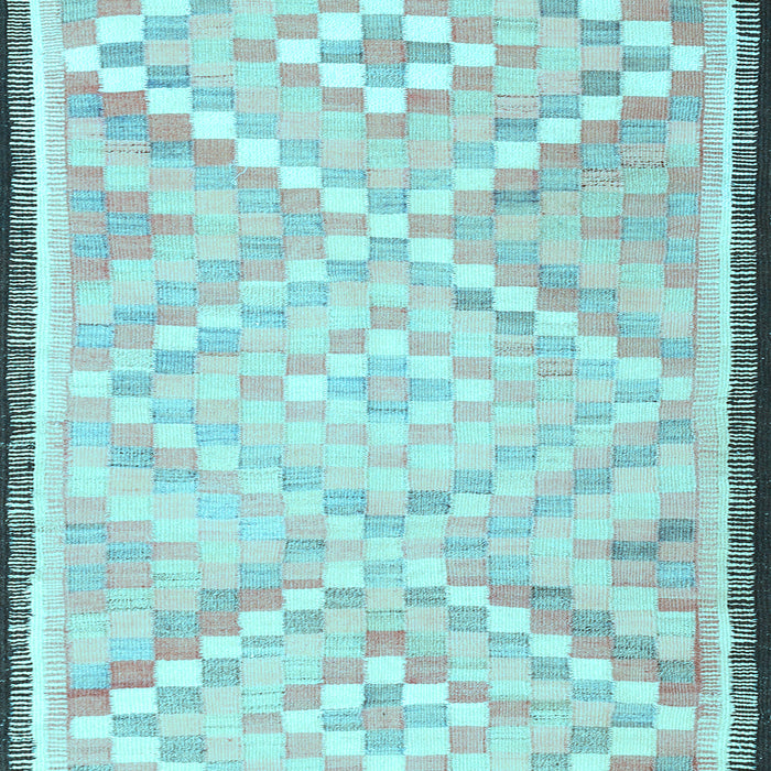 Machine Washable Southwestern Light Blue Country Rug, wshtr1280lblu