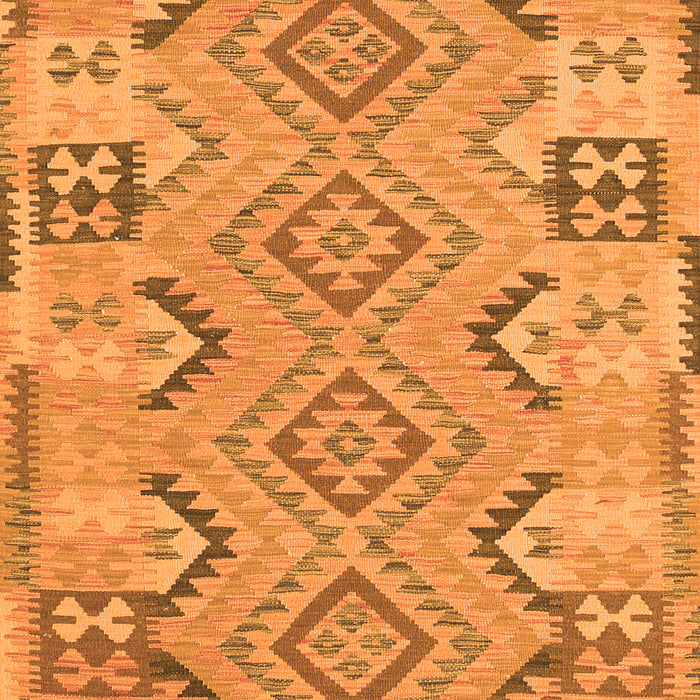 Serging Thickness of Machine Washable Persian Orange Traditional Area Rugs, wshtr1281org