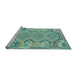 Sideview of Machine Washable Persian Light Blue Traditional Rug, wshtr1281lblu