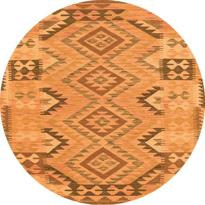 Machine Washable Persian Orange Traditional Area Rugs, wshtr1281org