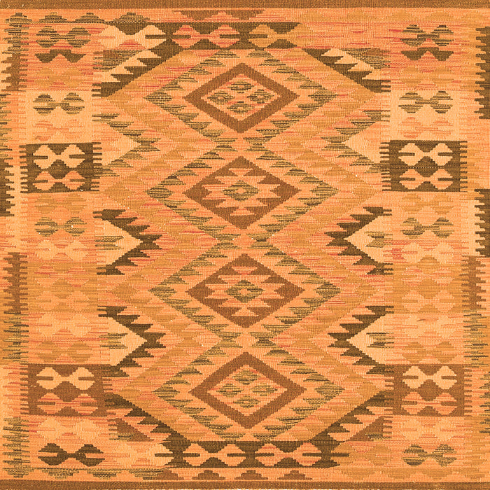 Serging Thickness of Persian Orange Traditional Rug, tr1281org