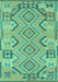 Machine Washable Persian Turquoise Traditional Area Rugs, wshtr1281turq