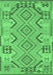 Machine Washable Persian Emerald Green Traditional Area Rugs, wshtr1281emgrn