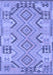 Machine Washable Persian Blue Traditional Rug, wshtr1281blu