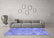 Machine Washable Persian Blue Traditional Rug in a Living Room, wshtr1281blu