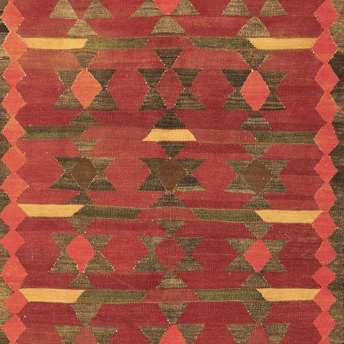 Machine Washable Southwestern Brown Country Rug, wshtr1282brn