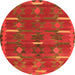 Square Southwestern Orange Country Rug, tr1282org